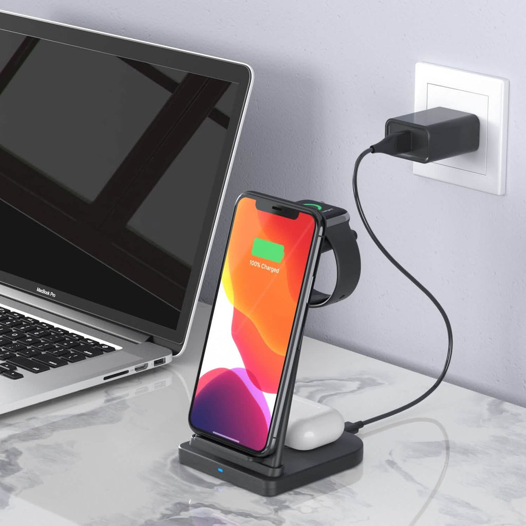 3-in-1 Foldable Fast Wireless Charging Stand by DailySale