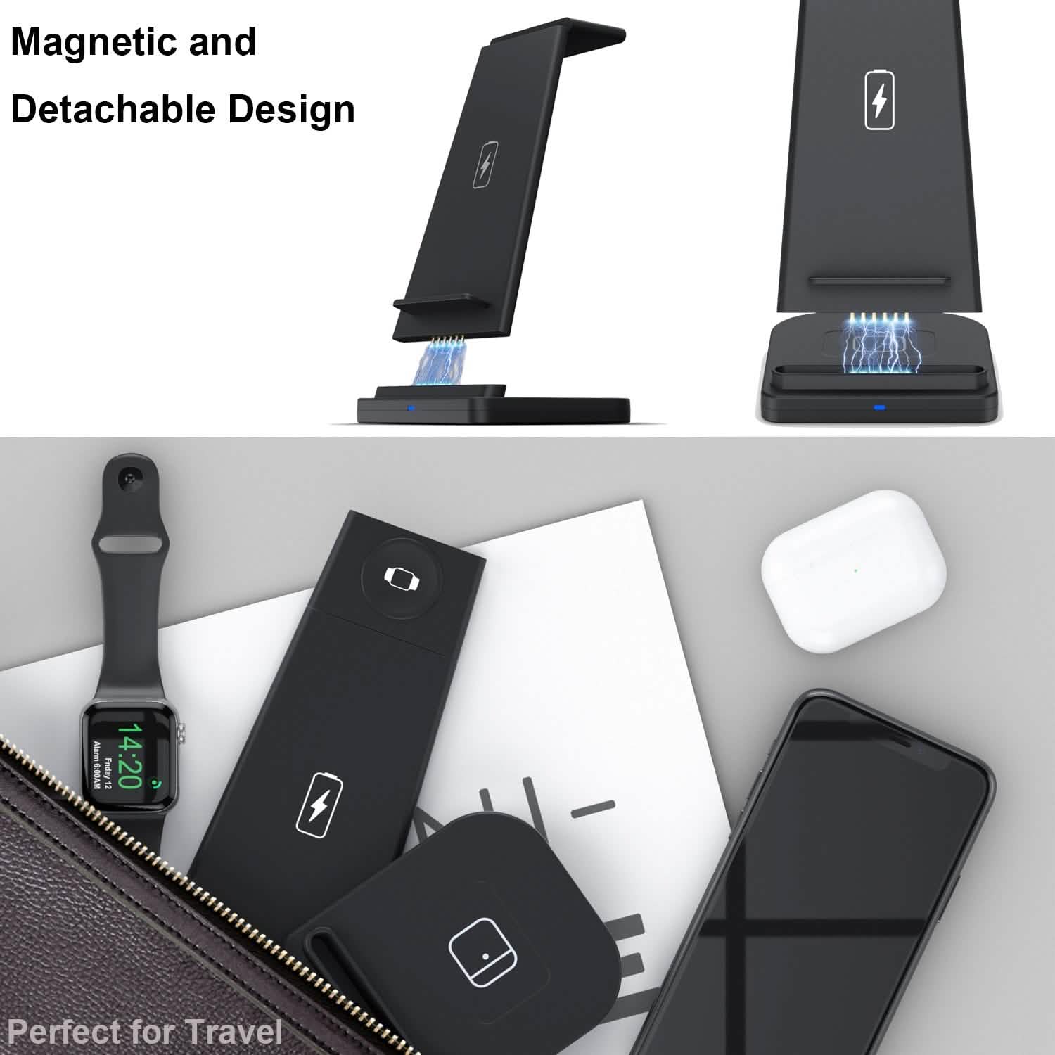 3-in-1 Foldable Fast Wireless Charging Stand by DailySale
