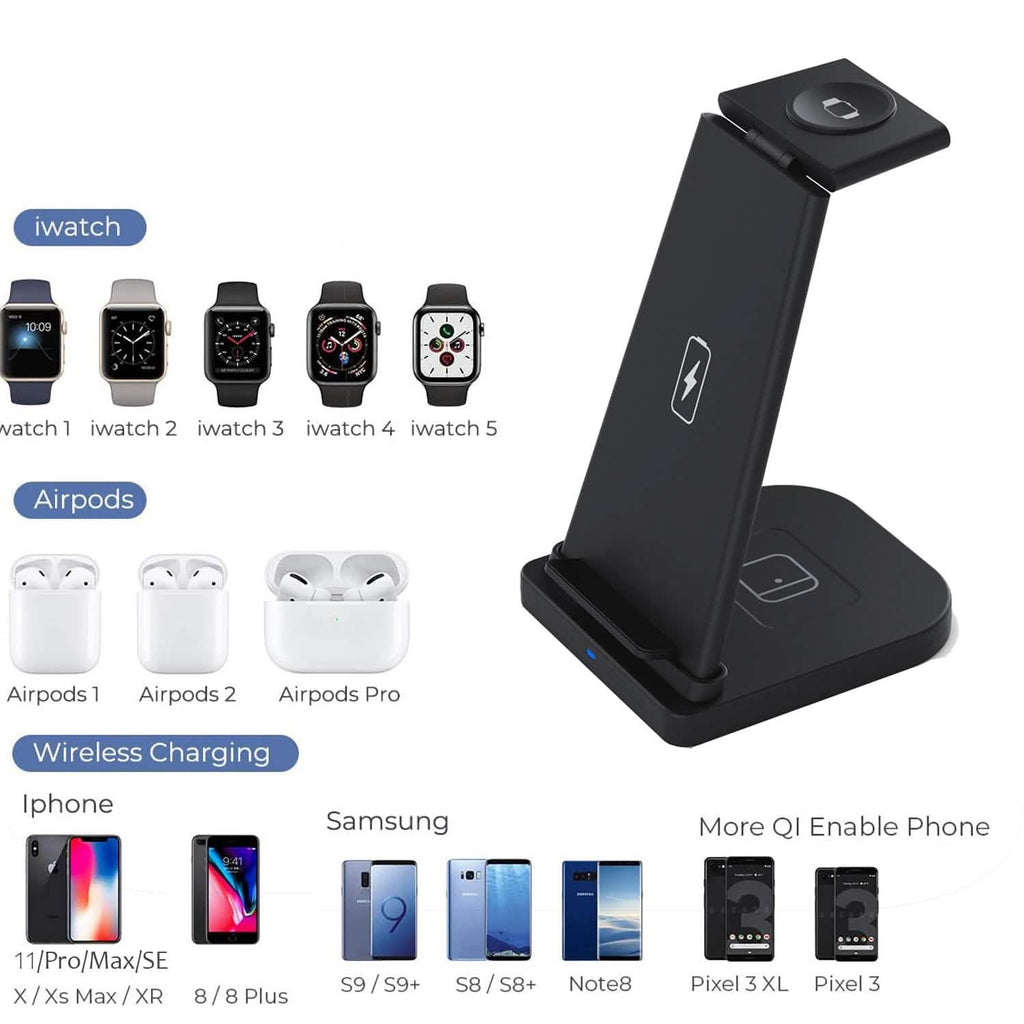 3-in-1 Foldable Fast Wireless Charging Stand by DailySale