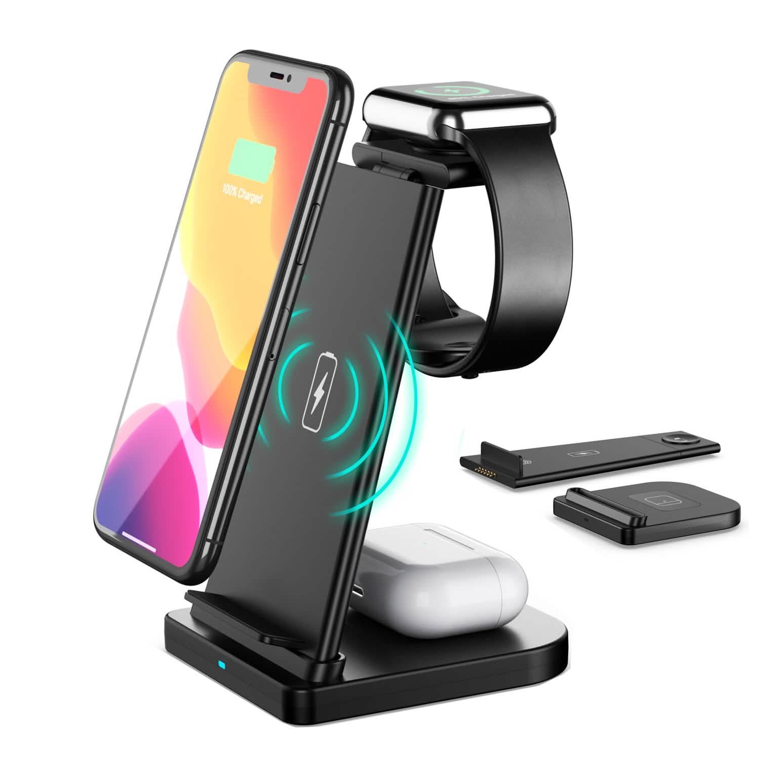 3-in-1 Foldable Fast Wireless Charging Stand by DailySale