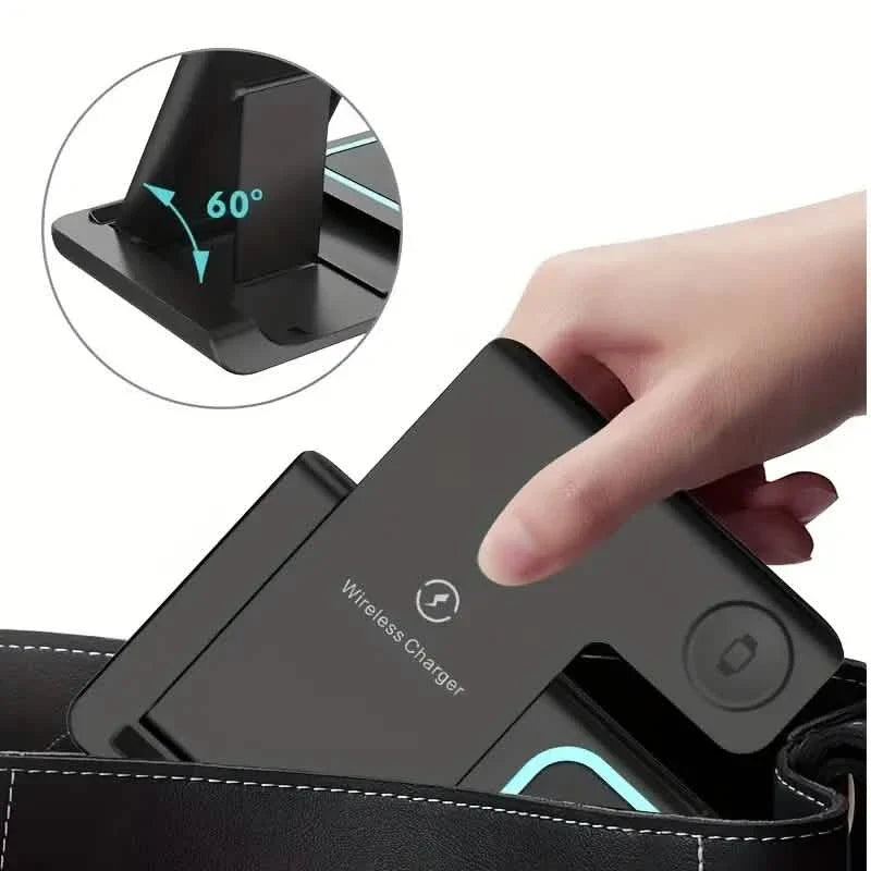 3-in-1 Folding Fast Wireless Charger Station by DailySale
