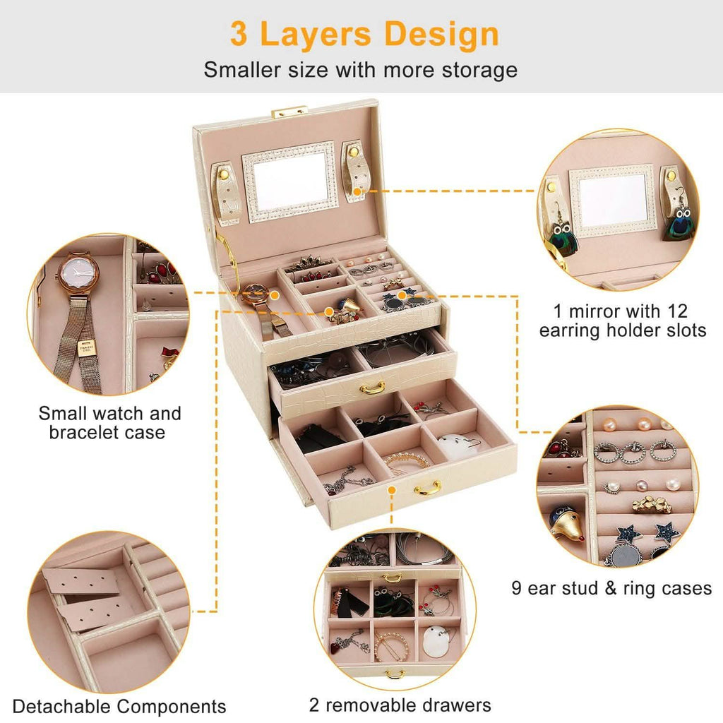 3-Layer Jewelry Case Organizer by DailySale