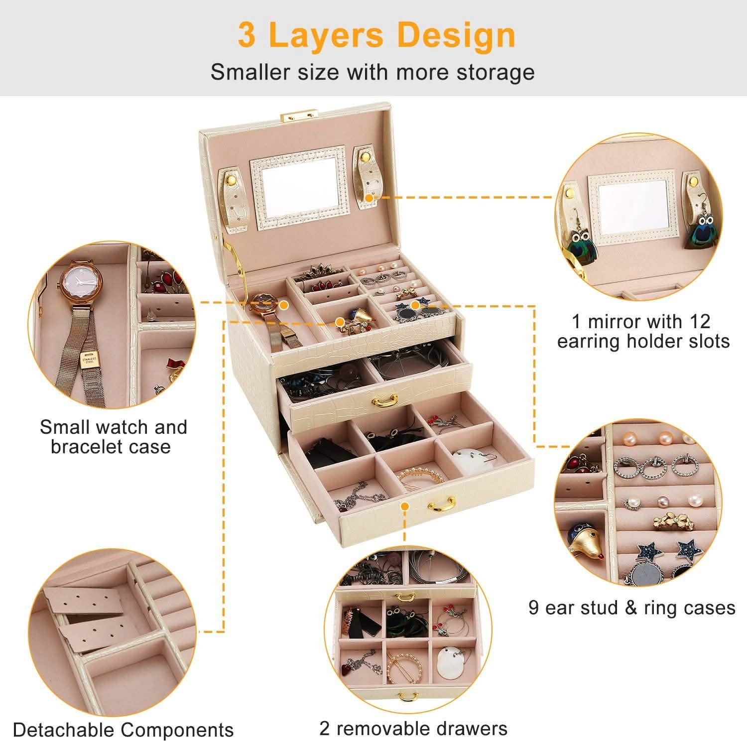 3-Layer Jewelry Case Organizer by DailySale