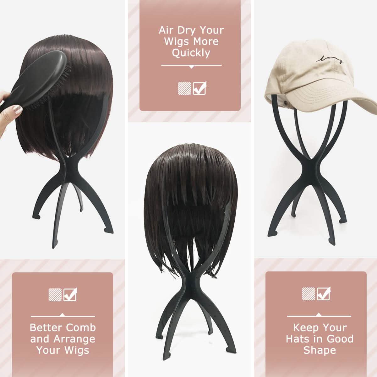 3-Pack: Dreamlover Wig Head Stands for Wigs by DailySale