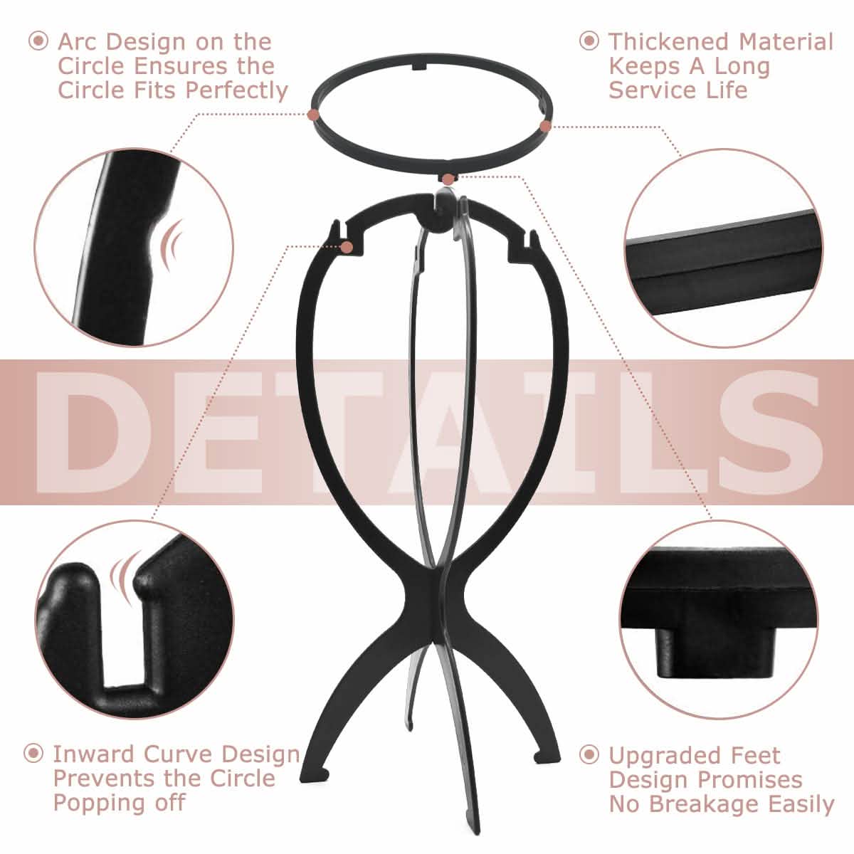 3-Pack: Dreamlover Wig Head Stands for Wigs by DailySale