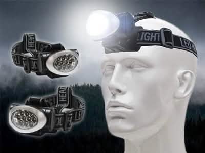 3-Pack: Impecca Water Resistant 20 Lumens 10 LED Headlamp by DailySale