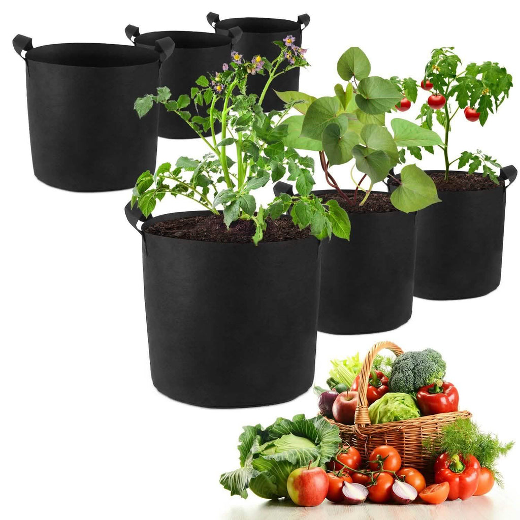 3-Pack: Planter Bags Breathable Planting Fabric Pots with Harvest Window by DailySale