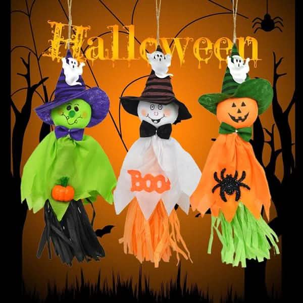 3-Pack: Scarecrow Horror Ghost Pendant Halloween Decor by DailySale