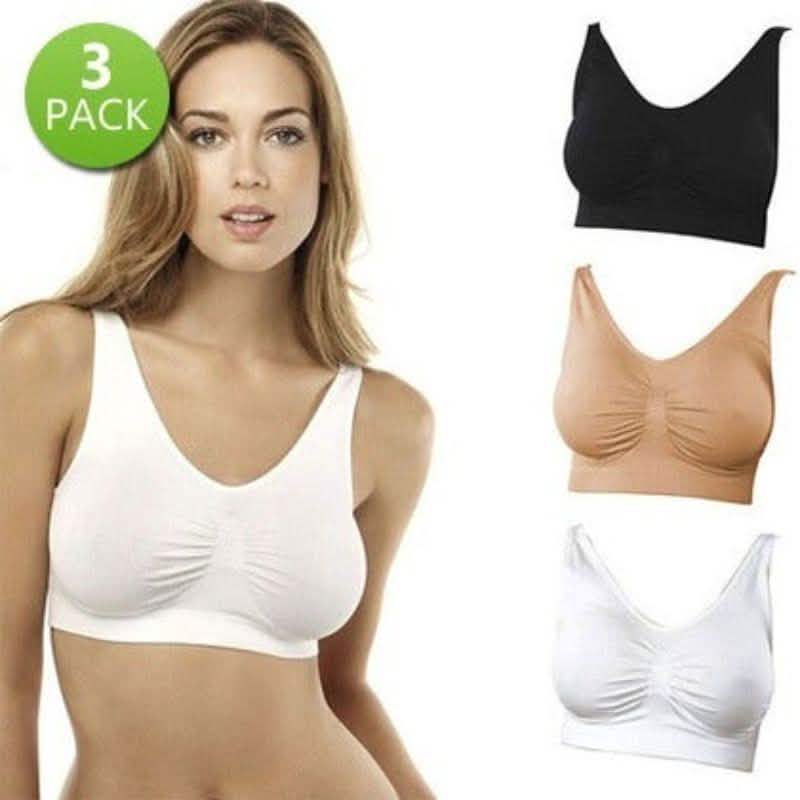 3-Pack: Seamless Comfy Bras - Assorted Color Sets by DailySale