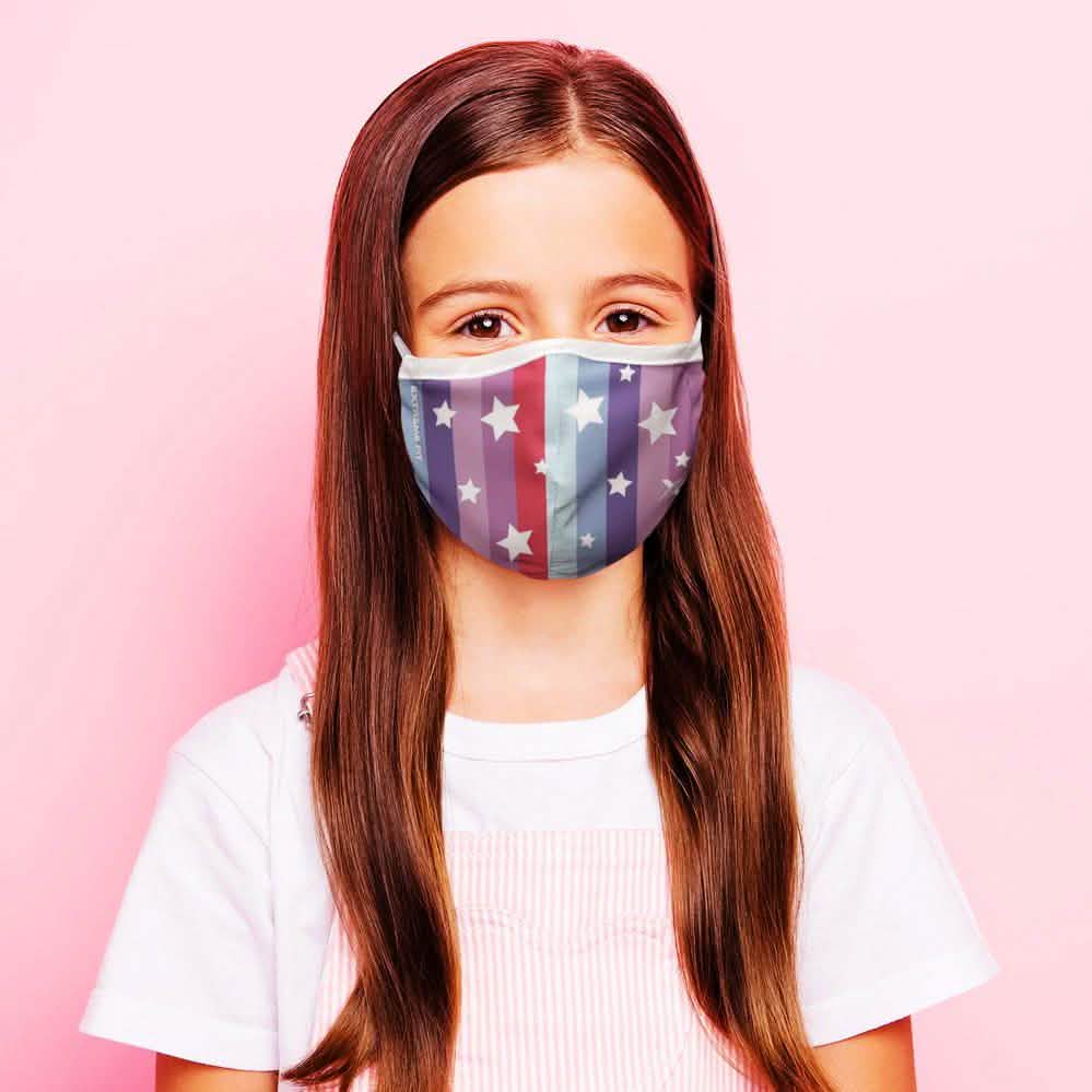 3-Pack: Two-Layer Reusable Kids Face Mask with Adjustable Earloop by DailySale