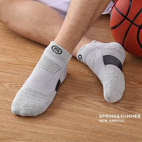3-Pair: Men's Thick Towel Bottom Breathable Sweat-absorbent Outdoor Sports Running Socks Elite Basketball Sports Socks by DailySale