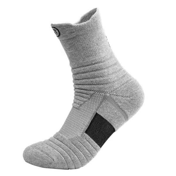 3-Pair: Men's Thick Towel Bottom Breathable Sweat-absorbent Outdoor Sports Running Socks Elite Basketball Sports Socks by DailySale