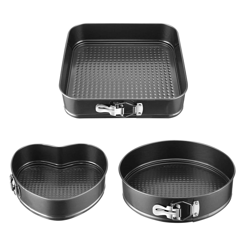3-Piece: Non-stick Springform Cake Pan Set with Removable Bottom by DailySale