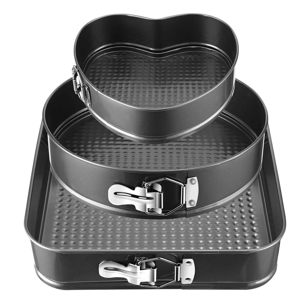 3-Piece: Non-stick Springform Cake Pan Set with Removable Bottom by DailySale