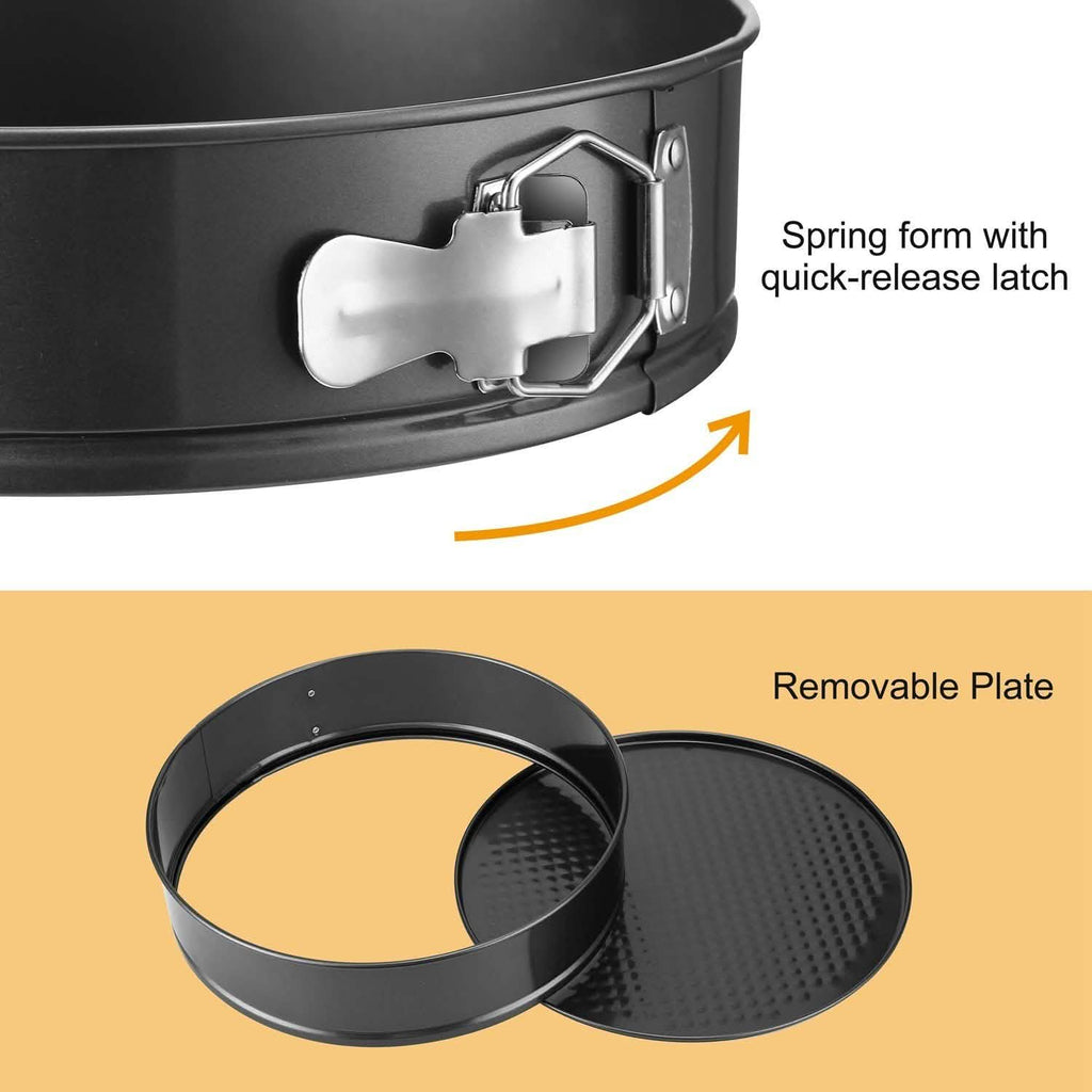 3-Piece: Non-stick Springform Cake Pan Set with Removable Bottom by DailySale