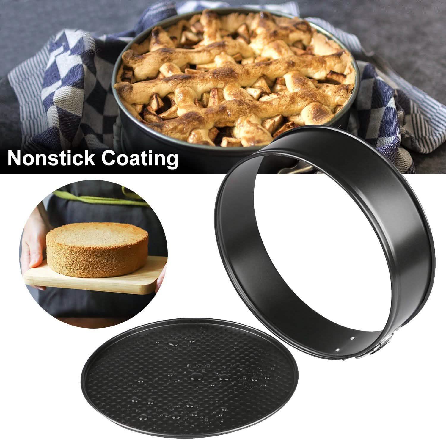 3-Piece: Non-stick Springform Cake Pan Set with Removable Bottom by DailySale