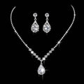 3-Piece: Women's Diamond Cubic Zirconia Necklace Earrings Set by DailySale