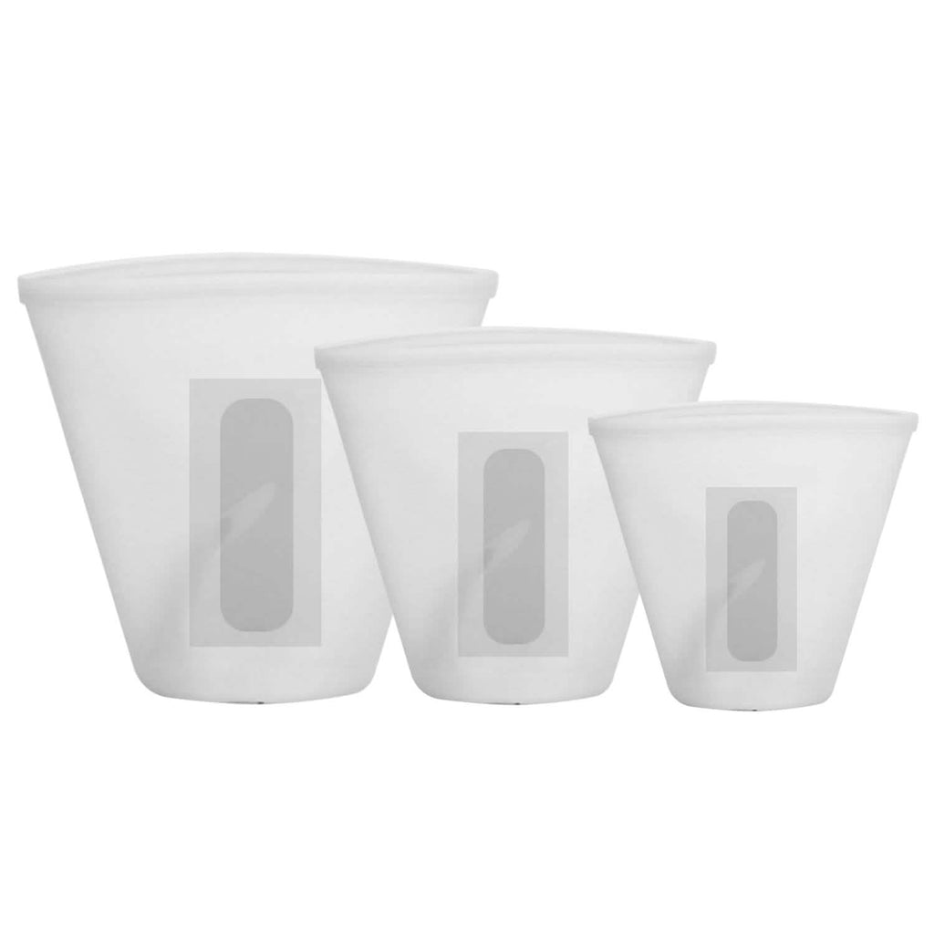 3-Pieces: Silicone Food Storage Bags Reusable Leakproof Food Container Set with 3 Seals by DailySale