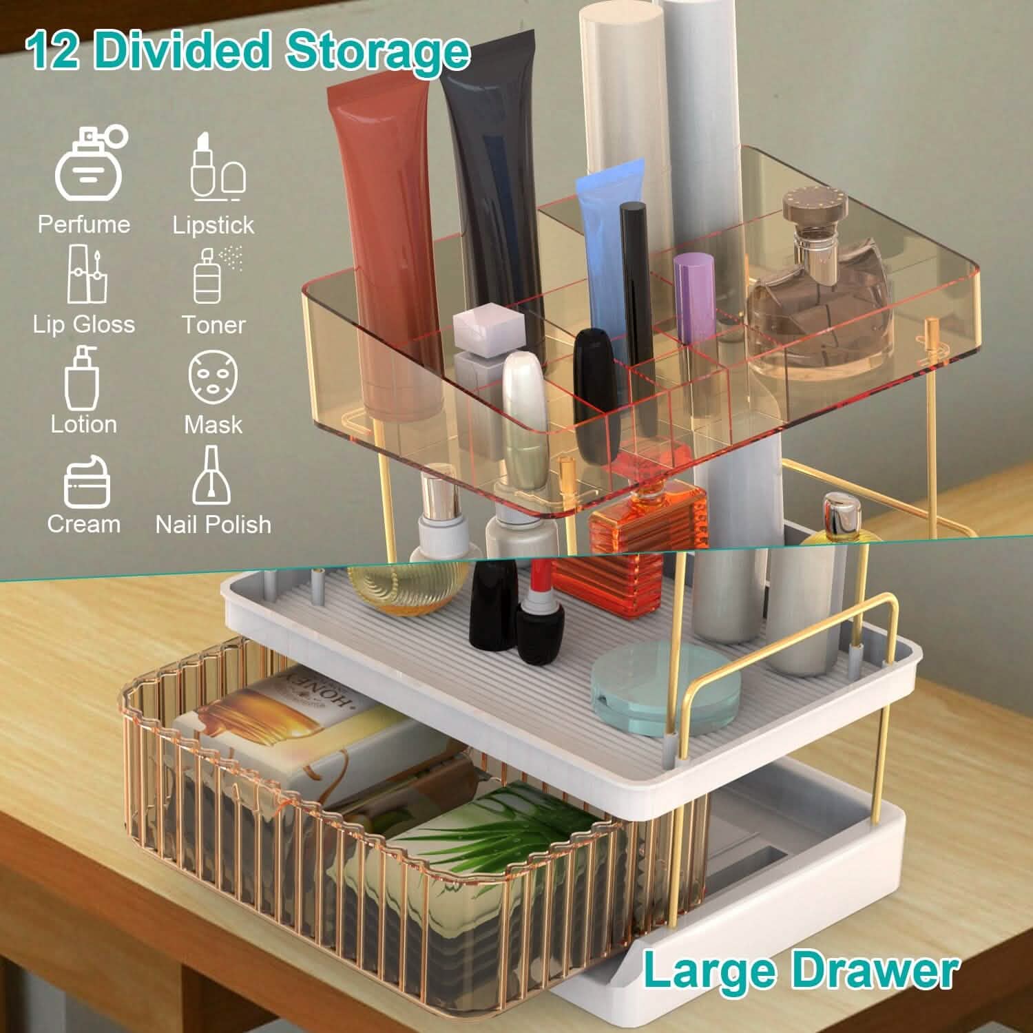 3-Tier Make Up Organizer by DailySale