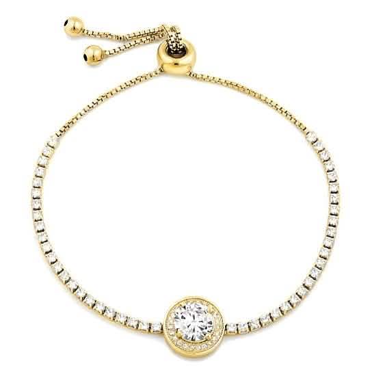 3.00 CTTW Adjustable Halo Tennis Bracelet - Assorted Colors by DailySale