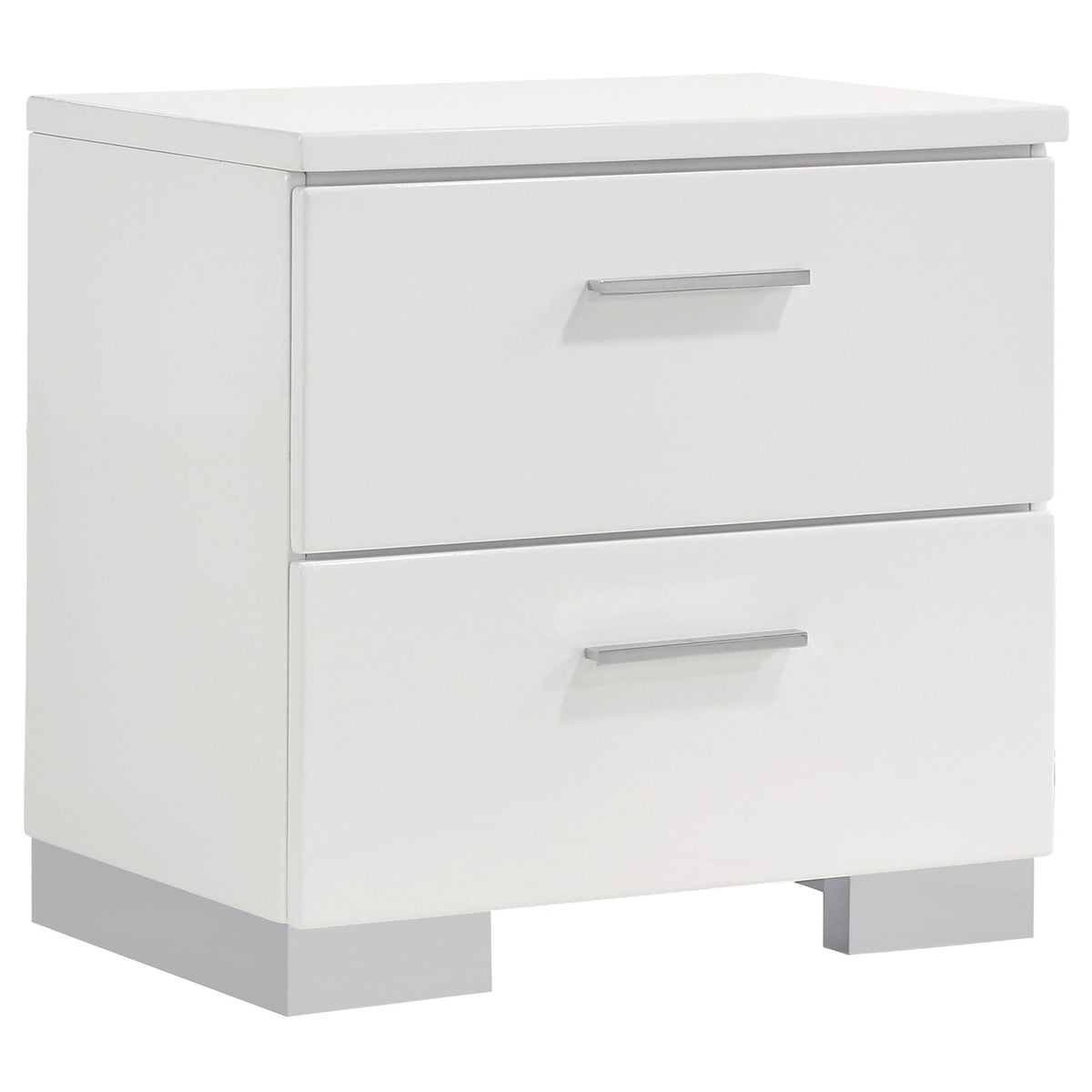 Felicity 5-piece Queen Bedroom Set White High Gloss by Unique Piece Furniture
