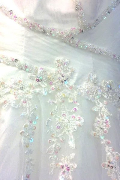 CLEARANCE - Juliet 301 Poofy Quinceanera Tulle Dress A-Line Strapless Beading by DiscountDressShop