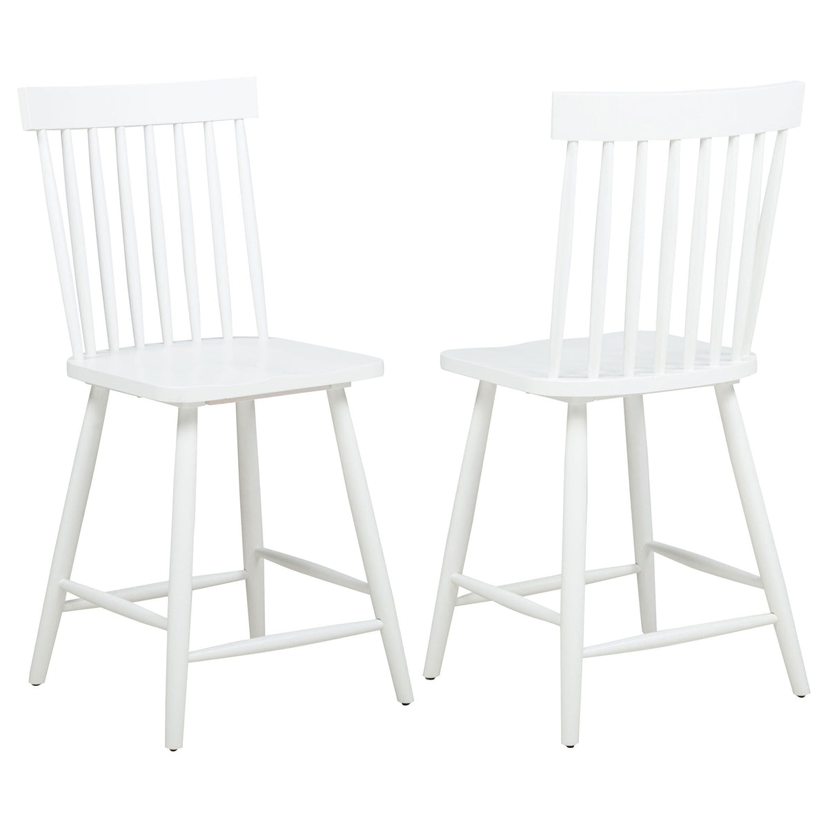 Andrews Windsor Counter Height Dining Side Chair White (Set of 2) by Unique Piece Furniture