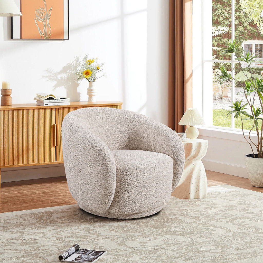 Swivel Accent Upholstered Barrel Chair by Unique Piece Furniture