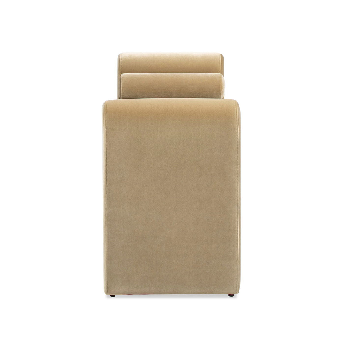 Mason - Arched Arm Bench With Bolster Pillows - Camel Brown Beige by Unique Piece Furniture