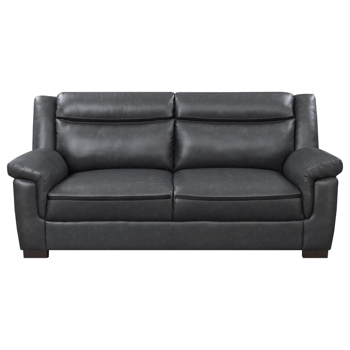 Arabella 2-piece Upholstered Padded Arm Sofa Set Grey by Unique Piece Furniture