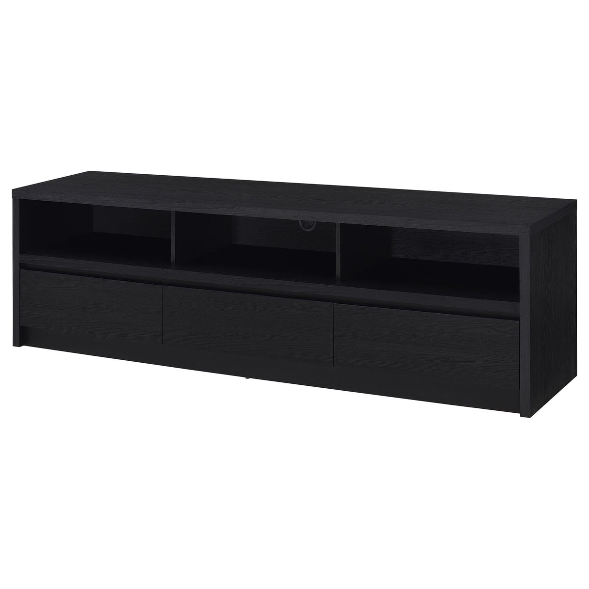 Rutland 78-inch 3-drawer TV Stand Media Console Black by Unique Piece Furniture