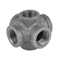 3/8 in. Black 6-Way Fitting by PIPE DECOR