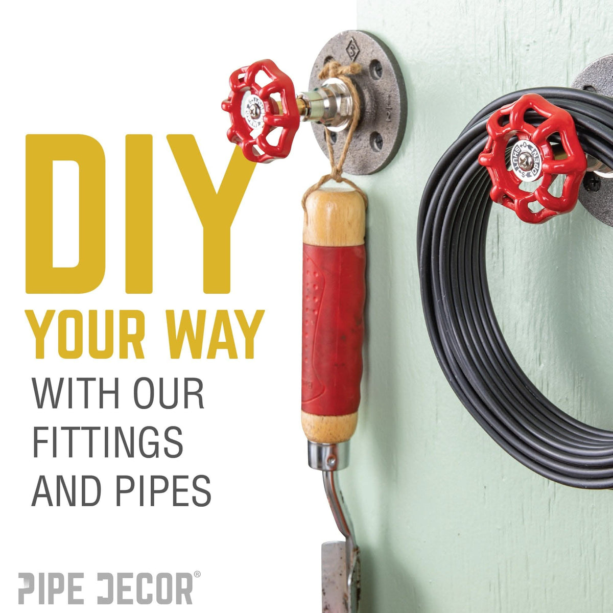 1 in. Black Floor Flange by PIPE DECOR
