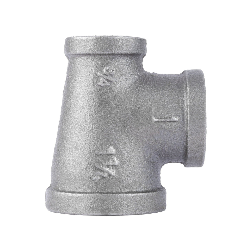 1 1/4 in. x 3/4 in. x 1 in. Black Reducing Tee by PIPE DECOR