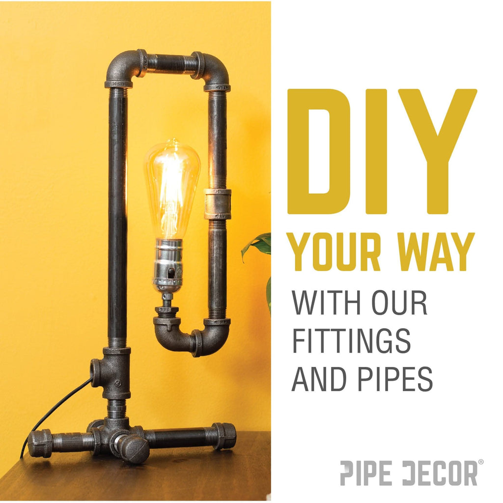 1 1/4 in. x 3/4 in. x 1 in. Black Reducing Tee by PIPE DECOR