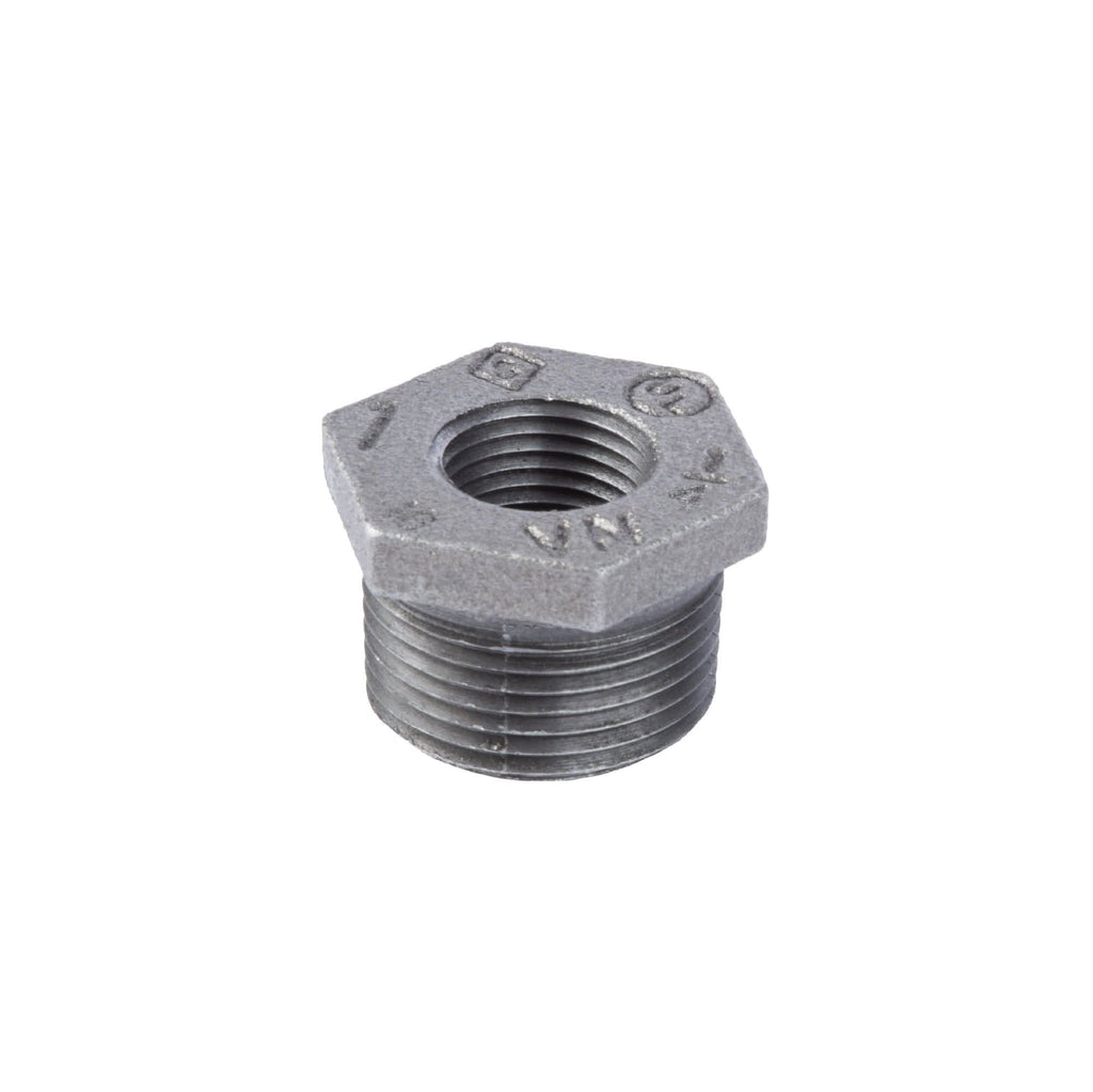 1 in. x 1/4 in. Black Bushing by PIPE DECOR