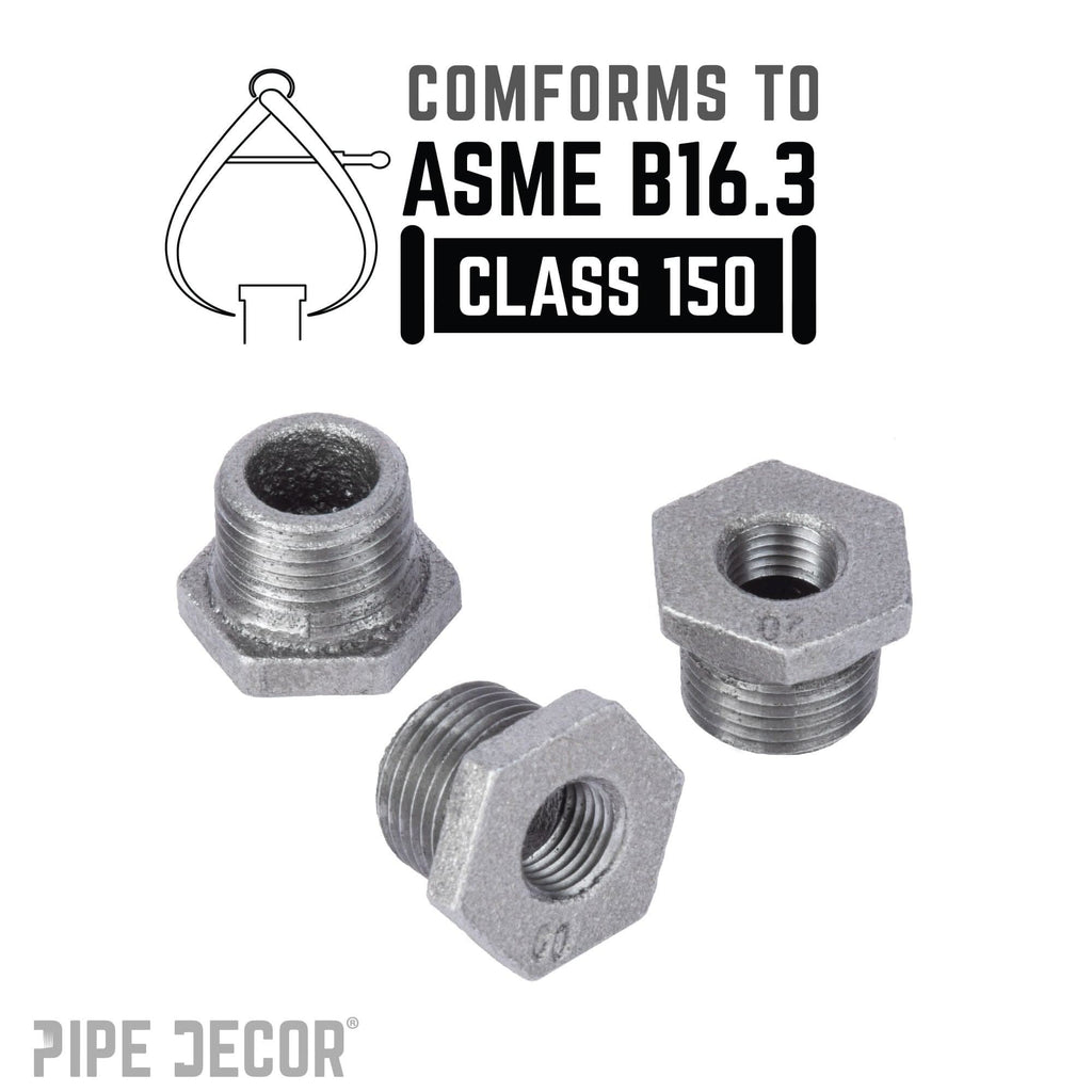 1/2 in. x 1/4 in. Black Bushing by PIPE DECOR