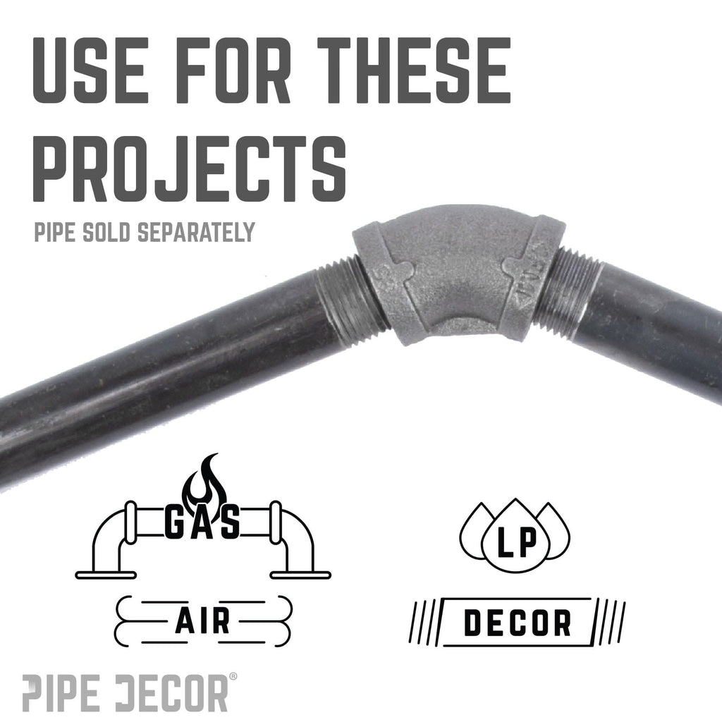 3/4 in. Black 45 Degree Elbow by PIPE DECOR
