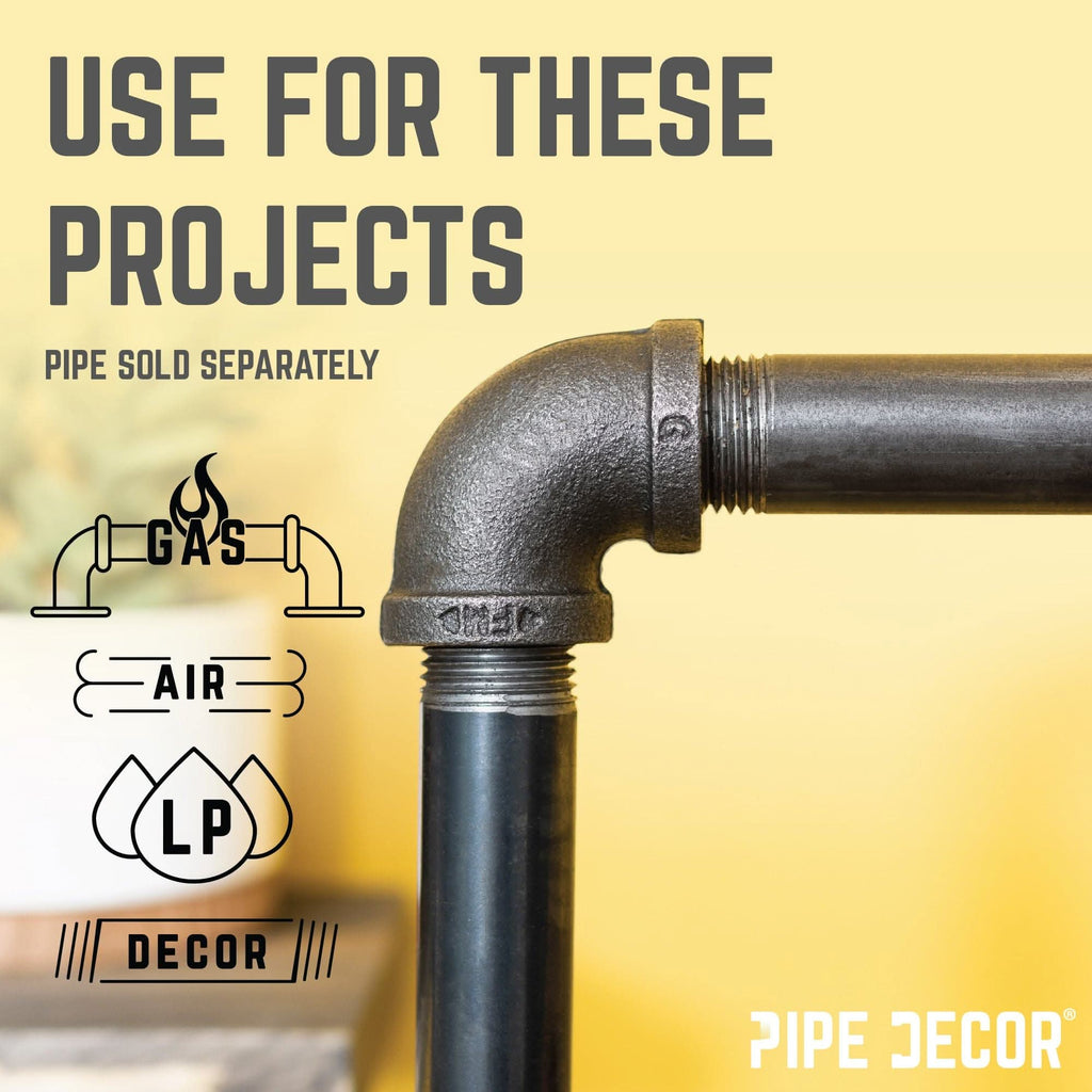 1 1/2 in. Black 90 Degree Elbow by PIPE DECOR