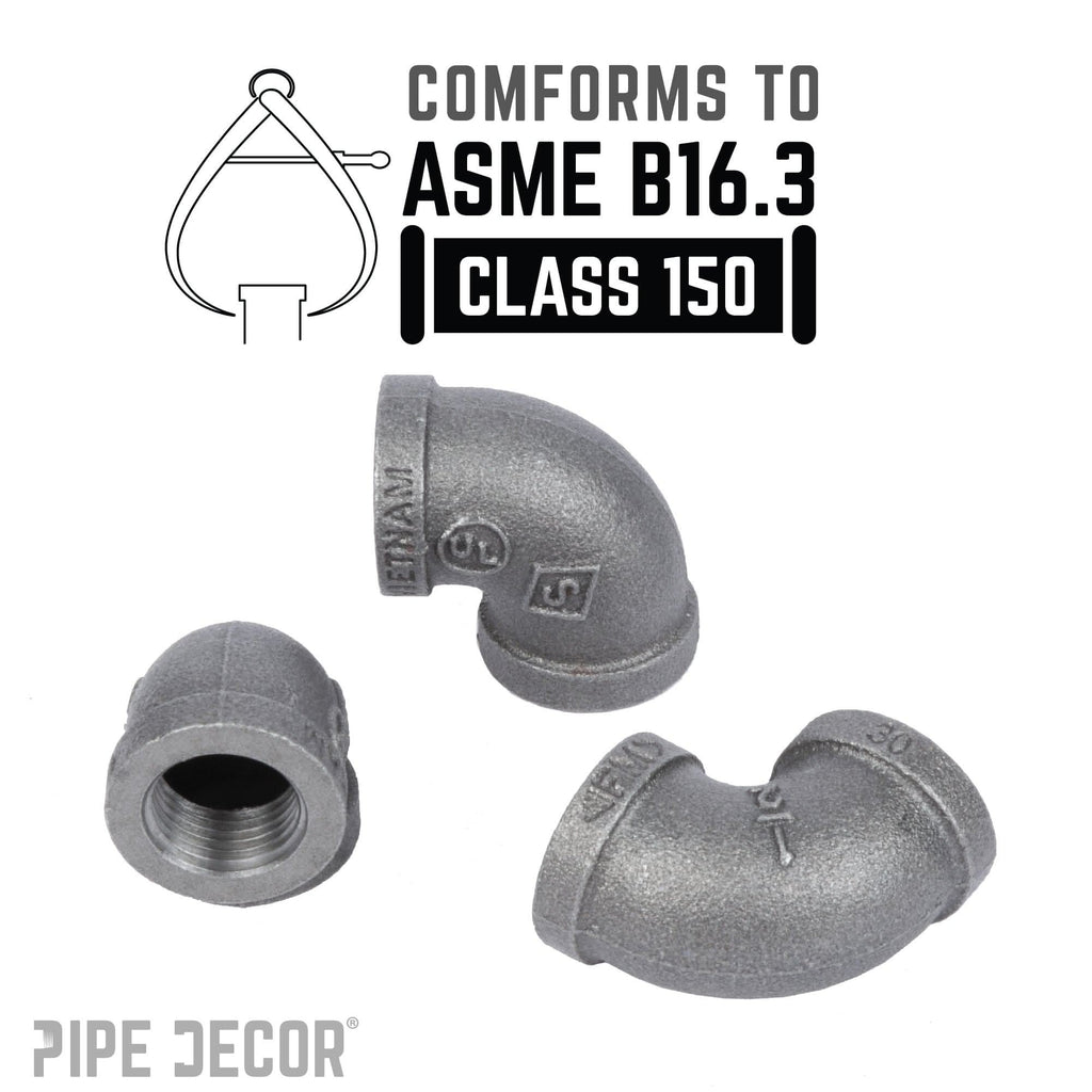 1/2 in. Black 90 Degree Elbow by PIPE DECOR
