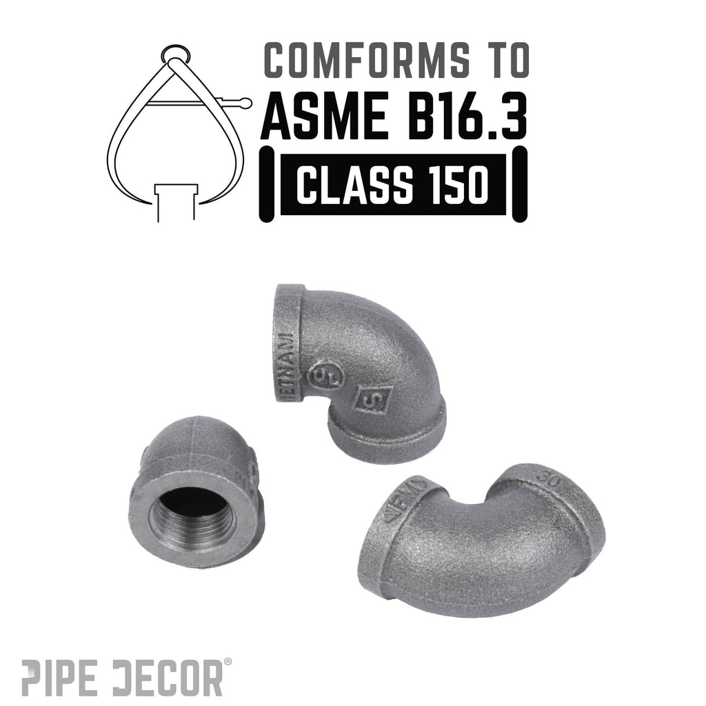 1/4 in. Black 90 Degree Elbow by PIPE DECOR