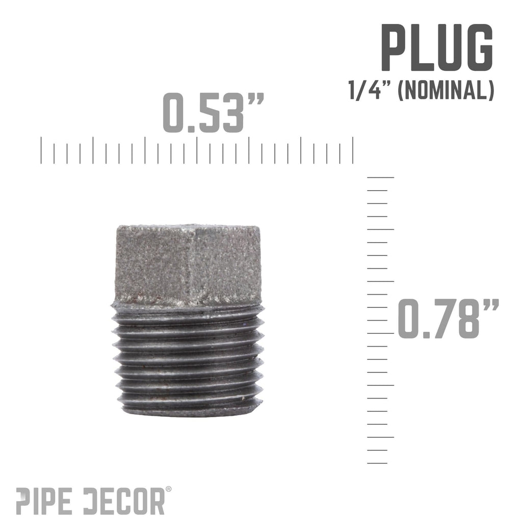 1/4 in. Black Plug by PIPE DECOR