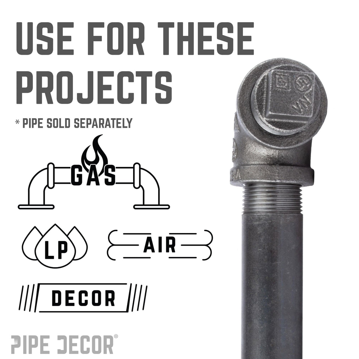 1/4 in. Black Plug by PIPE DECOR