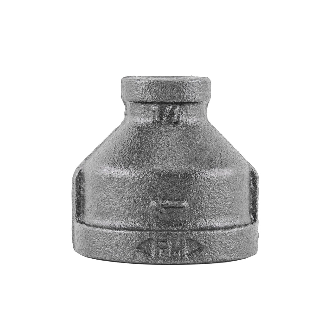 1 in. x 1/4 in. Black Reducing Coupling by PIPE DECOR