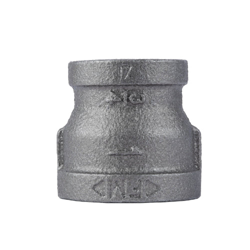 1 in. x 3/4 in. Black Reducing Coupling by PIPE DECOR