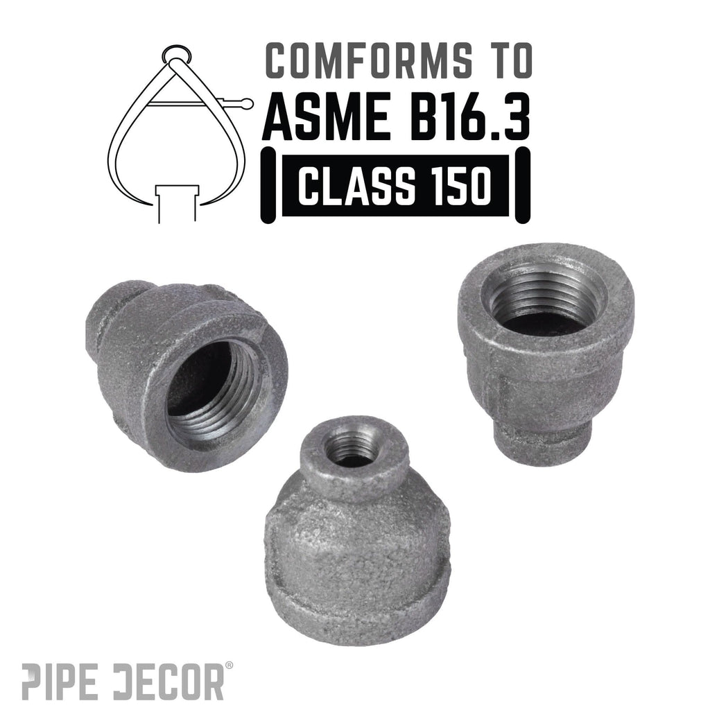 1/4 in. x 1/8 in. Black Reducing Coupling by PIPE DECOR
