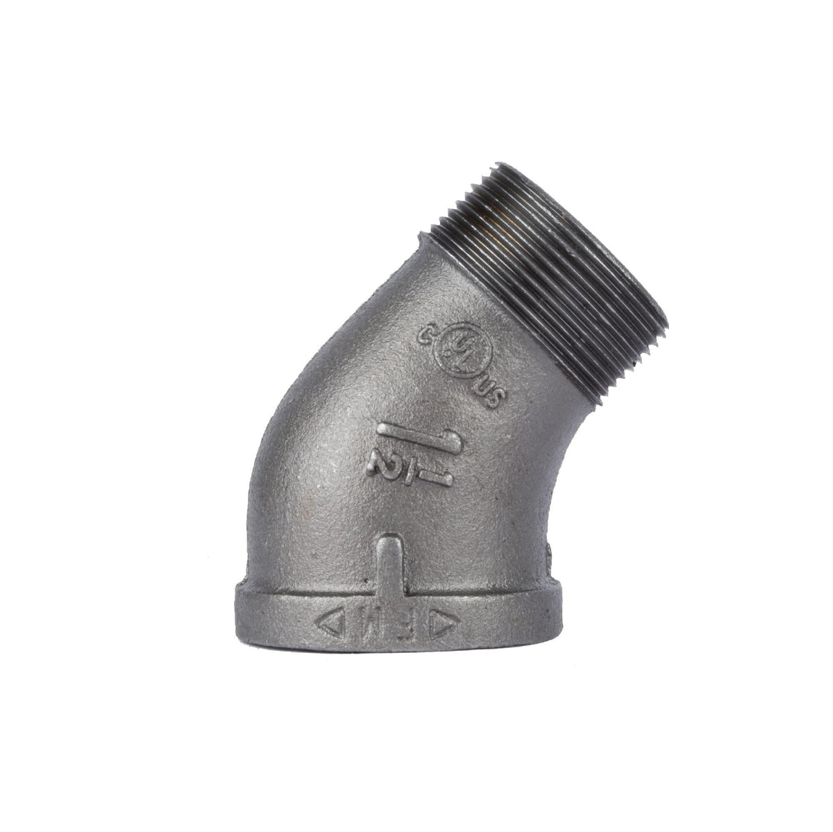 1 1/2 in. Black 45 Degree Street Elbow by PIPE DECOR