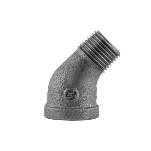 1/2 in. Black 45 Degree Street Elbow by PIPE DECOR