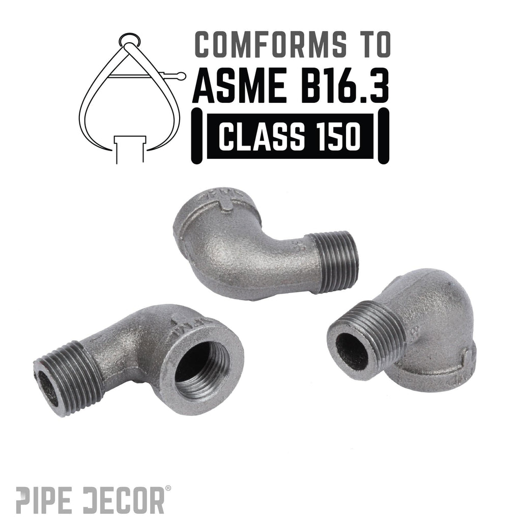 1/4 in. Black 90 Degree Street Elbow by PIPE DECOR