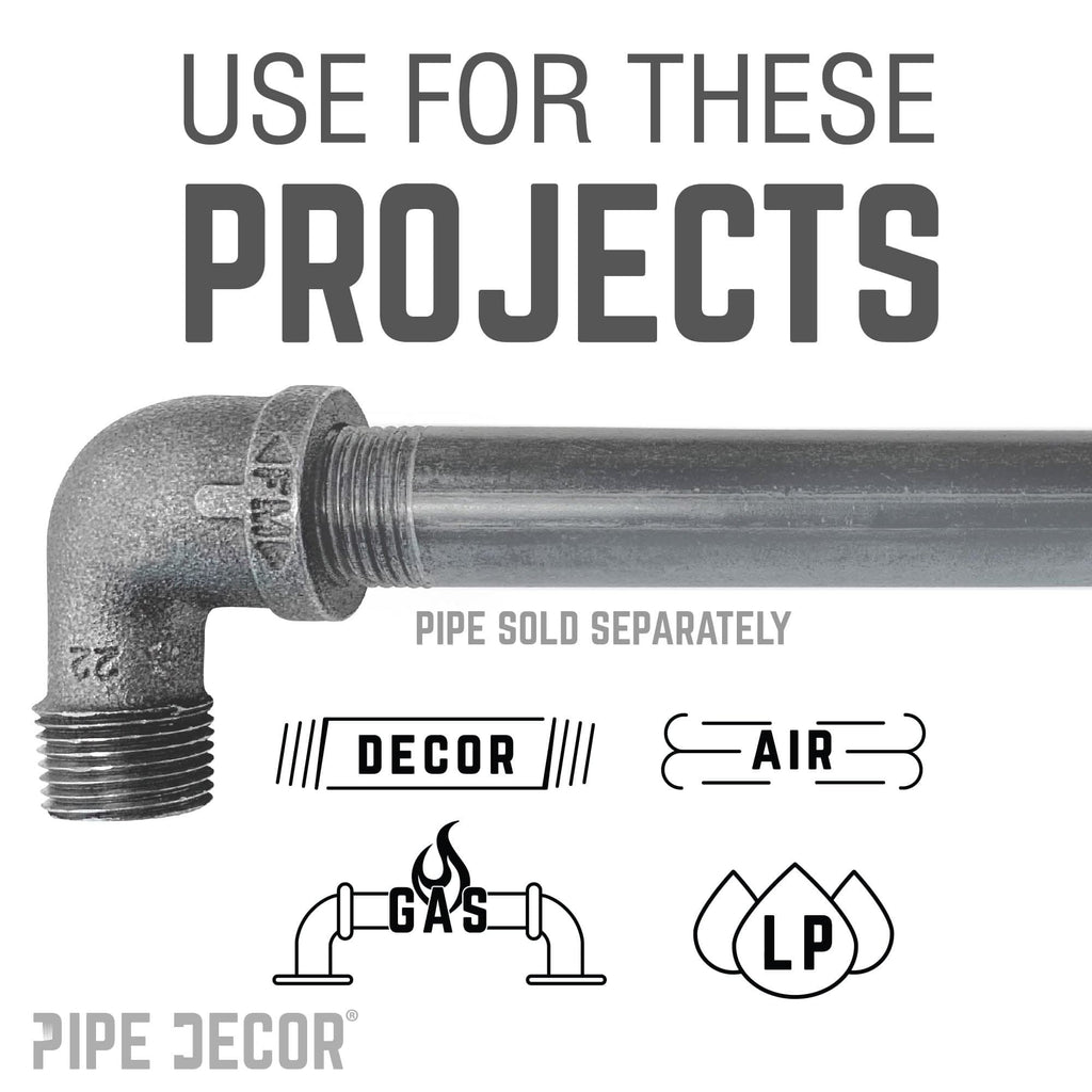 1/4 in. Black 90 Degree Street Elbow by PIPE DECOR